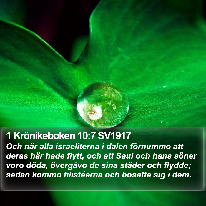 1 Krönikeboken 10:7 SV1917 Bible Study