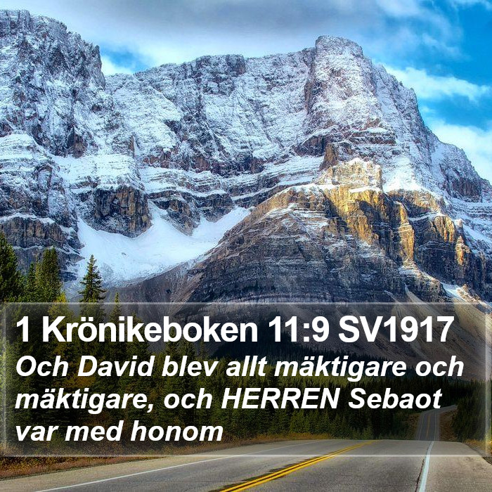 1 Krönikeboken 11:9 SV1917 Bible Study