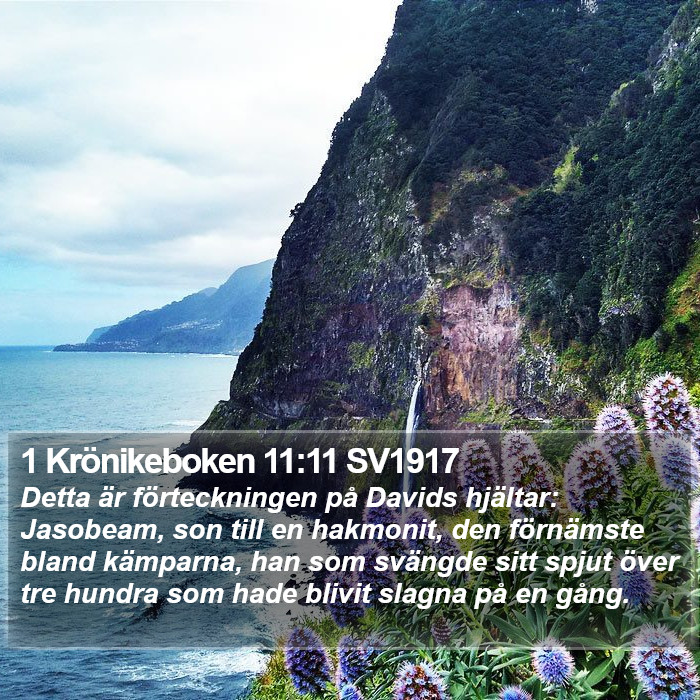 1 Krönikeboken 11:11 SV1917 Bible Study