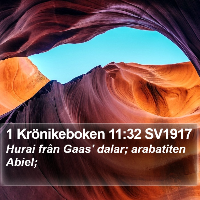 1 Krönikeboken 11:32 SV1917 Bible Study