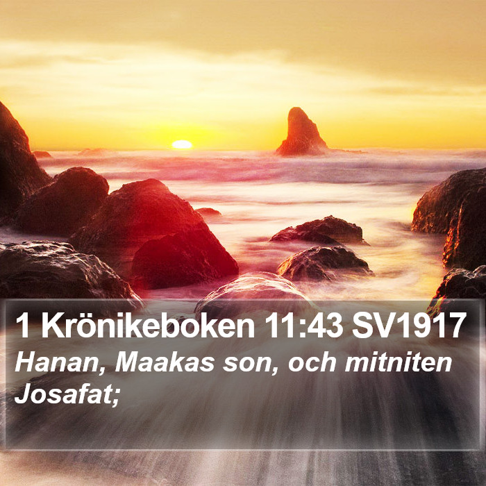 1 Krönikeboken 11:43 SV1917 Bible Study