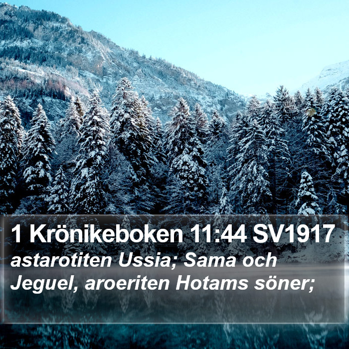 1 Krönikeboken 11:44 SV1917 Bible Study