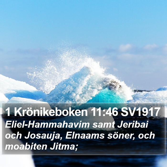 1 Krönikeboken 11:46 SV1917 Bible Study
