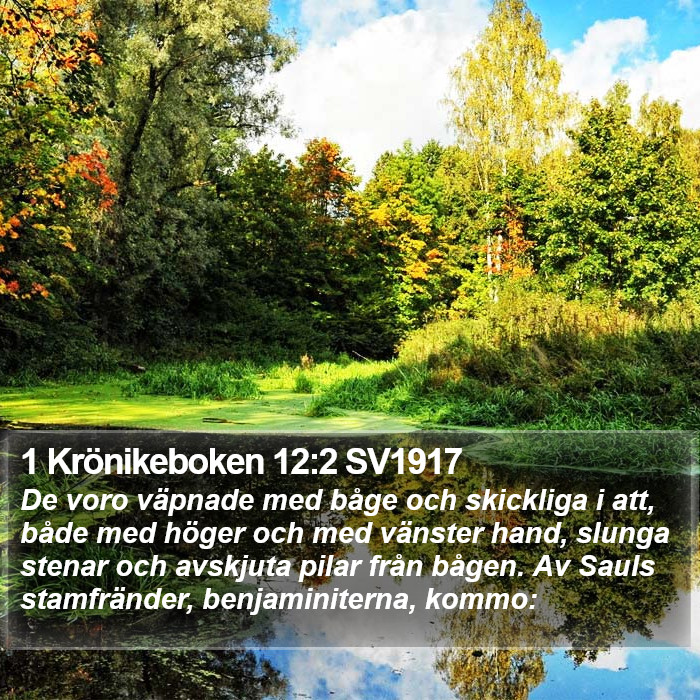 1 Krönikeboken 12:2 SV1917 Bible Study