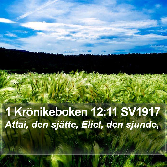 1 Krönikeboken 12:11 SV1917 Bible Study