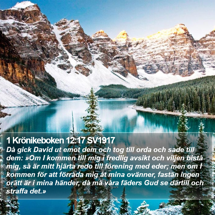1 Krönikeboken 12:17 SV1917 Bible Study