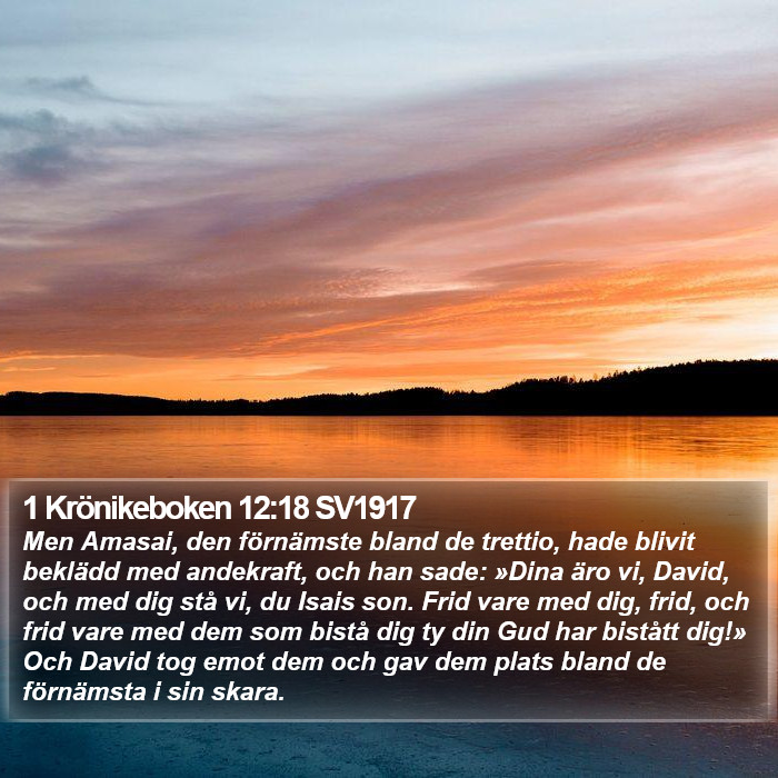 1 Krönikeboken 12:18 SV1917 Bible Study