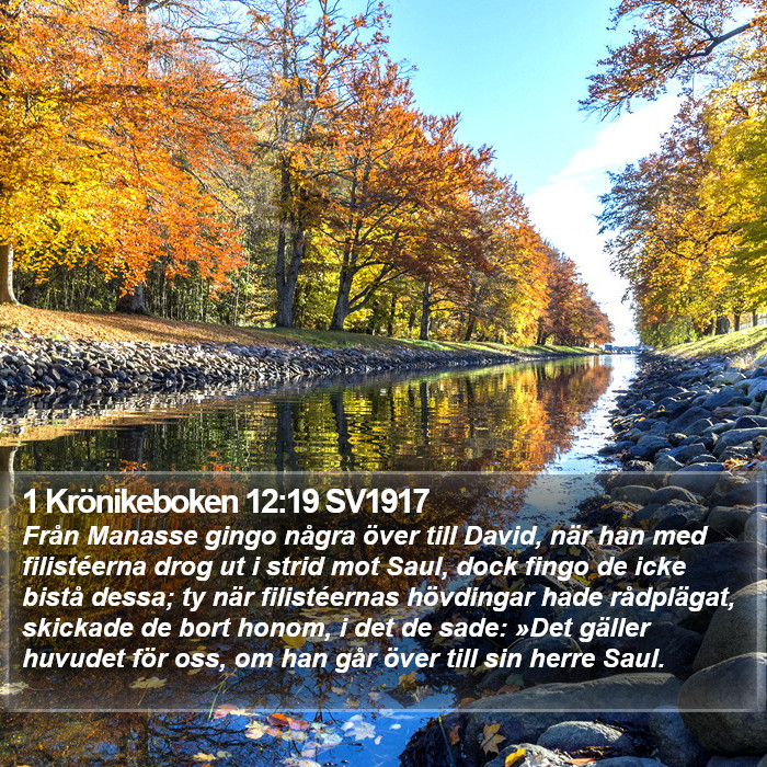 1 Krönikeboken 12:19 SV1917 Bible Study