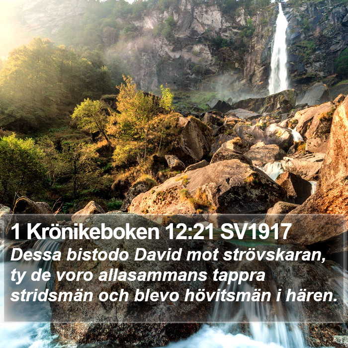 1 Krönikeboken 12:21 SV1917 Bible Study