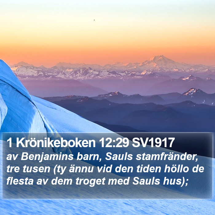 1 Krönikeboken 12:29 SV1917 Bible Study