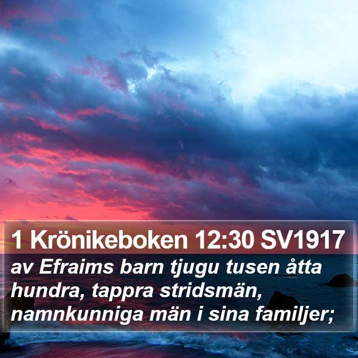 1 Krönikeboken 12:30 SV1917 Bible Study