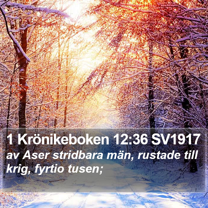 1 Krönikeboken 12:36 SV1917 Bible Study