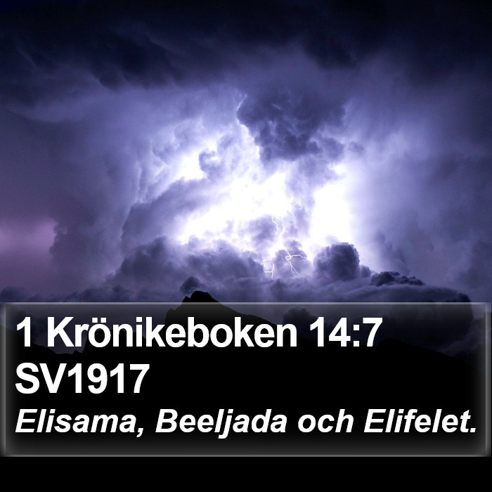 1 Krönikeboken 14:7 SV1917 Bible Study