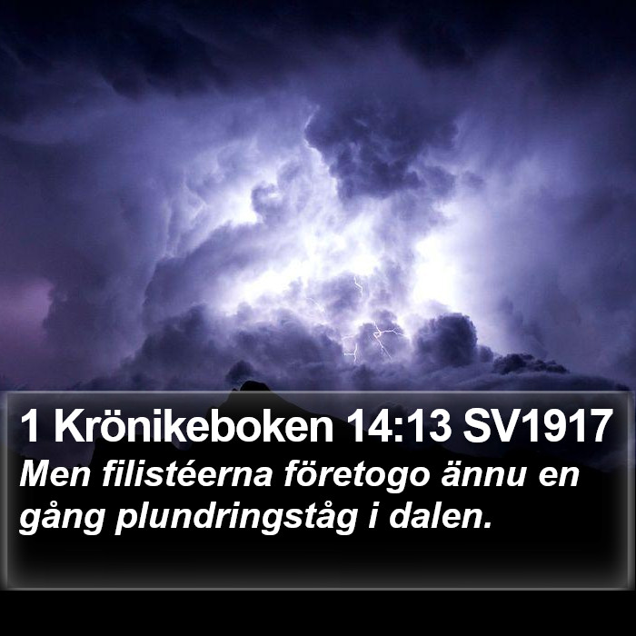 1 Krönikeboken 14:13 SV1917 Bible Study