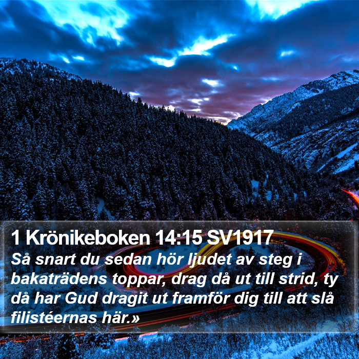 1 Krönikeboken 14:15 SV1917 Bible Study