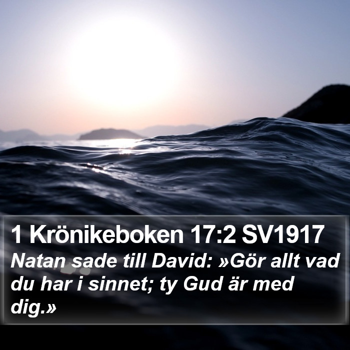 1 Krönikeboken 17:2 SV1917 Bible Study