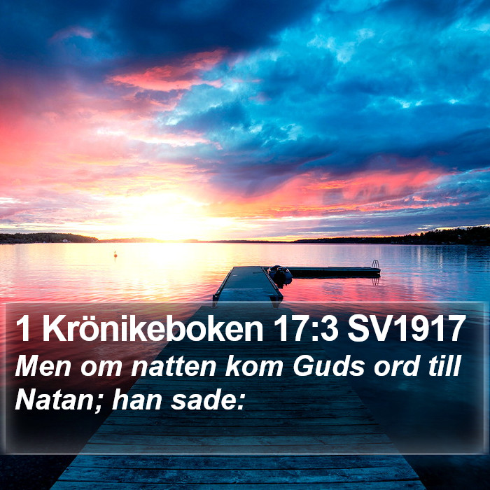 1 Krönikeboken 17:3 SV1917 Bible Study