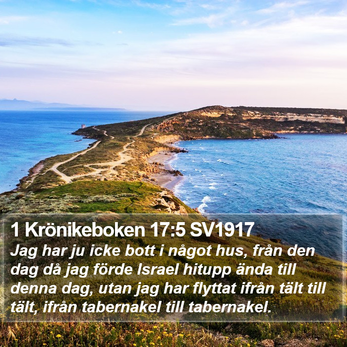 1 Krönikeboken 17:5 SV1917 Bible Study