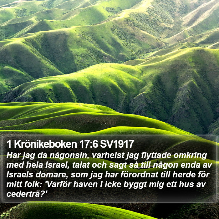 1 Krönikeboken 17:6 SV1917 Bible Study
