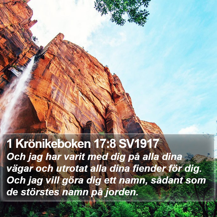 1 Krönikeboken 17:8 SV1917 Bible Study