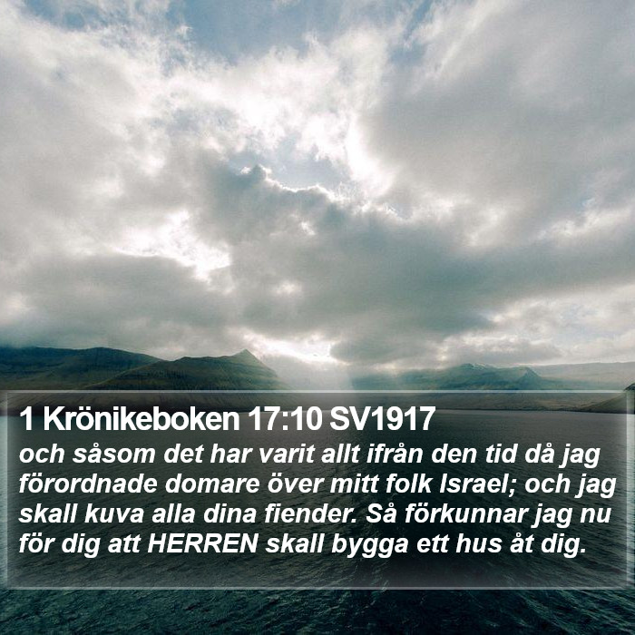 1 Krönikeboken 17:10 SV1917 Bible Study