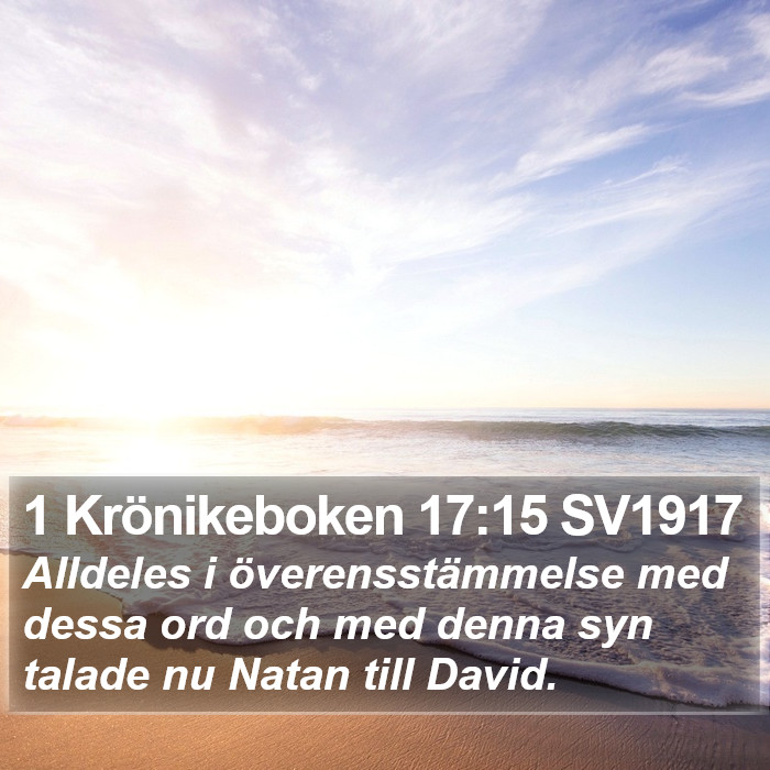 1 Krönikeboken 17:15 SV1917 Bible Study