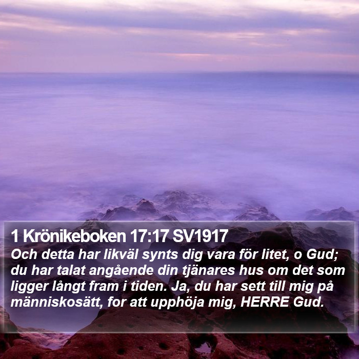 1 Krönikeboken 17:17 SV1917 Bible Study