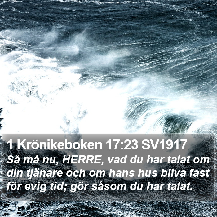 1 Krönikeboken 17:23 SV1917 Bible Study