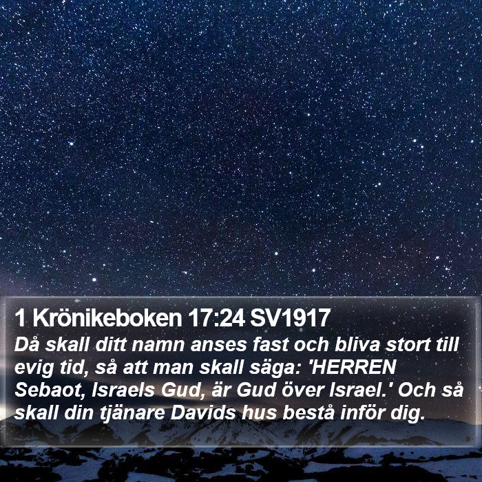 1 Krönikeboken 17:24 SV1917 Bible Study