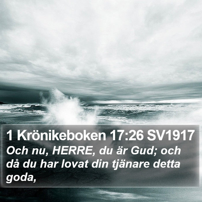 1 Krönikeboken 17:26 SV1917 Bible Study