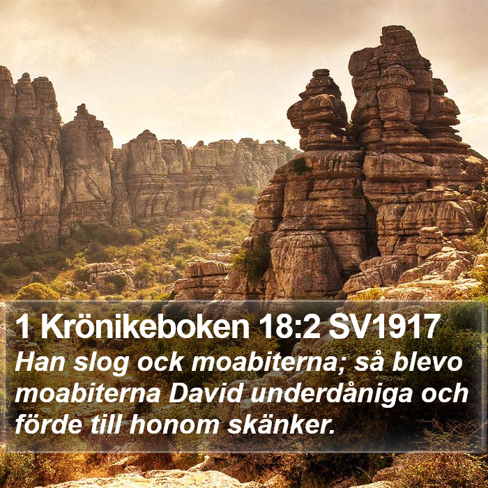 1 Krönikeboken 18:2 SV1917 Bible Study