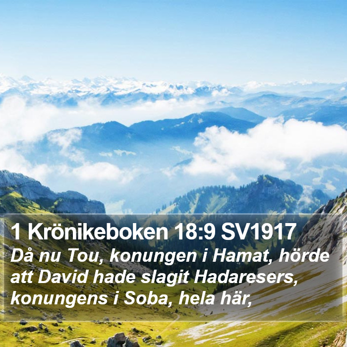 1 Krönikeboken 18:9 SV1917 Bible Study