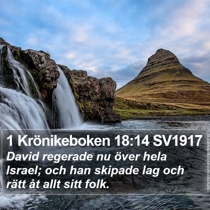 1 Krönikeboken 18:14 SV1917 Bible Study