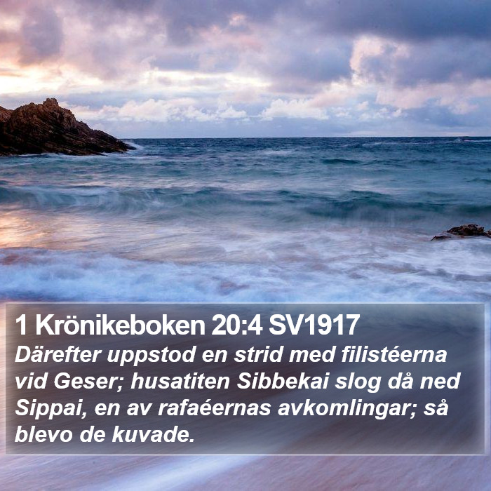 1 Krönikeboken 20:4 SV1917 Bible Study