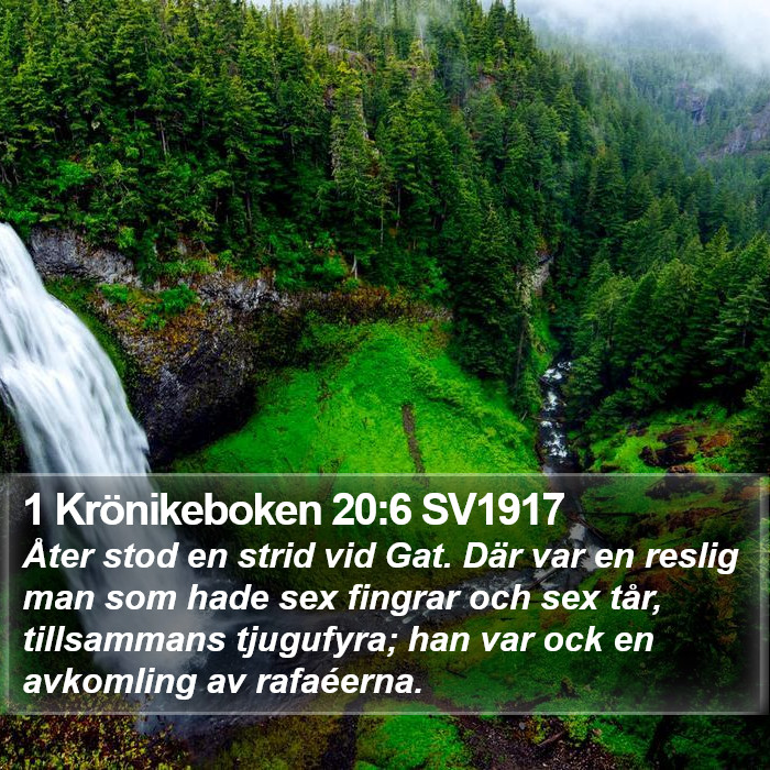 1 Krönikeboken 20:6 SV1917 Bible Study