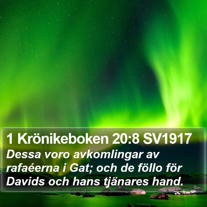 1 Krönikeboken 20:8 SV1917 Bible Study