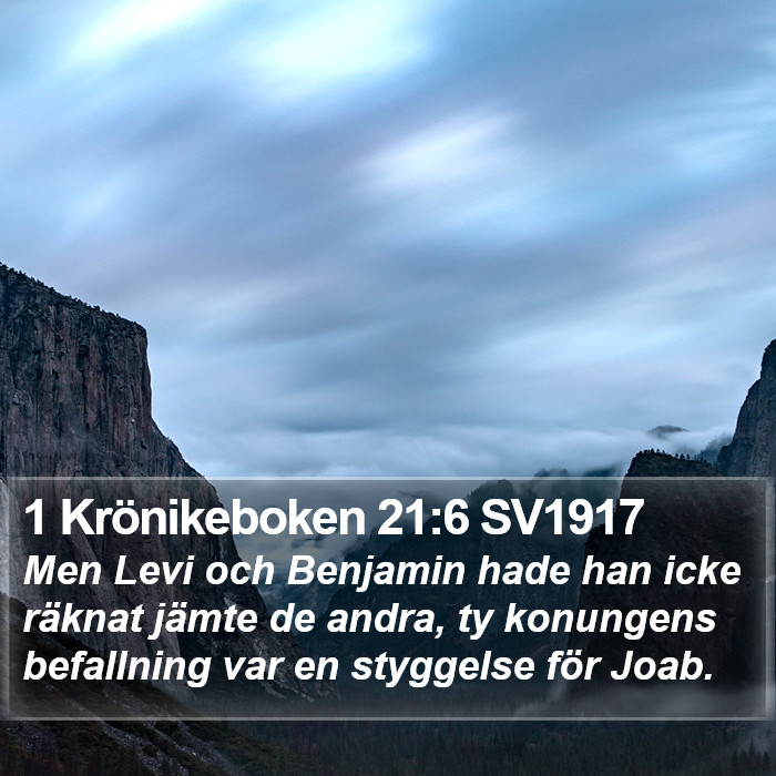 1 Krönikeboken 21:6 SV1917 Bible Study