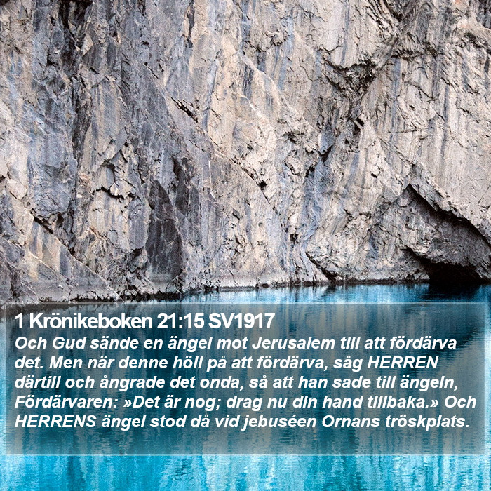 1 Krönikeboken 21:15 SV1917 Bible Study