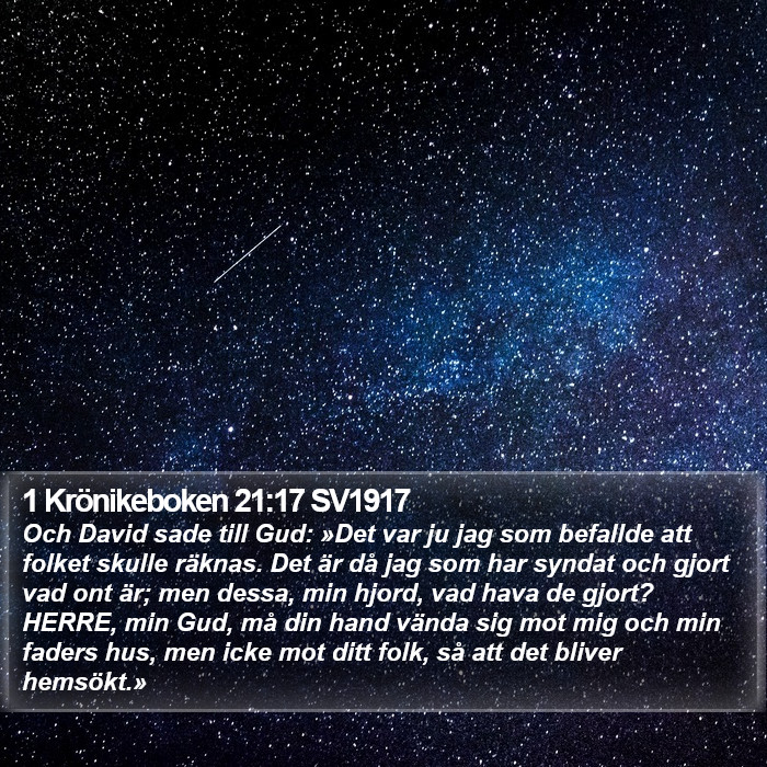 1 Krönikeboken 21:17 SV1917 Bible Study