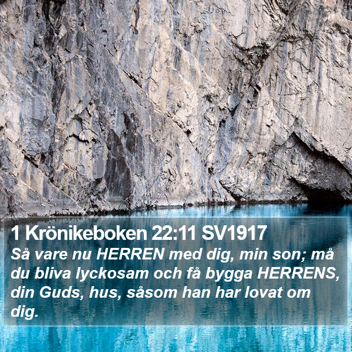 1 Krönikeboken 22:11 SV1917 Bible Study