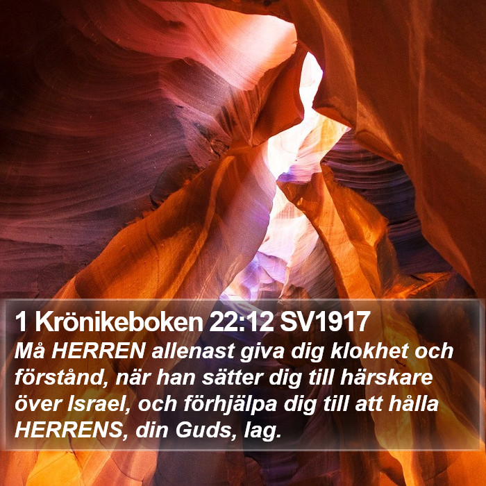 1 Krönikeboken 22:12 SV1917 Bible Study