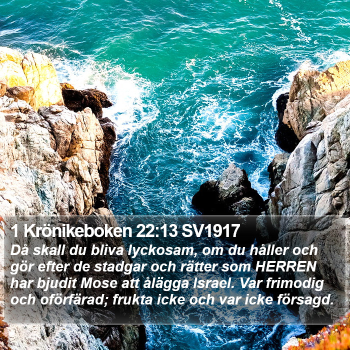 1 Krönikeboken 22:13 SV1917 Bible Study