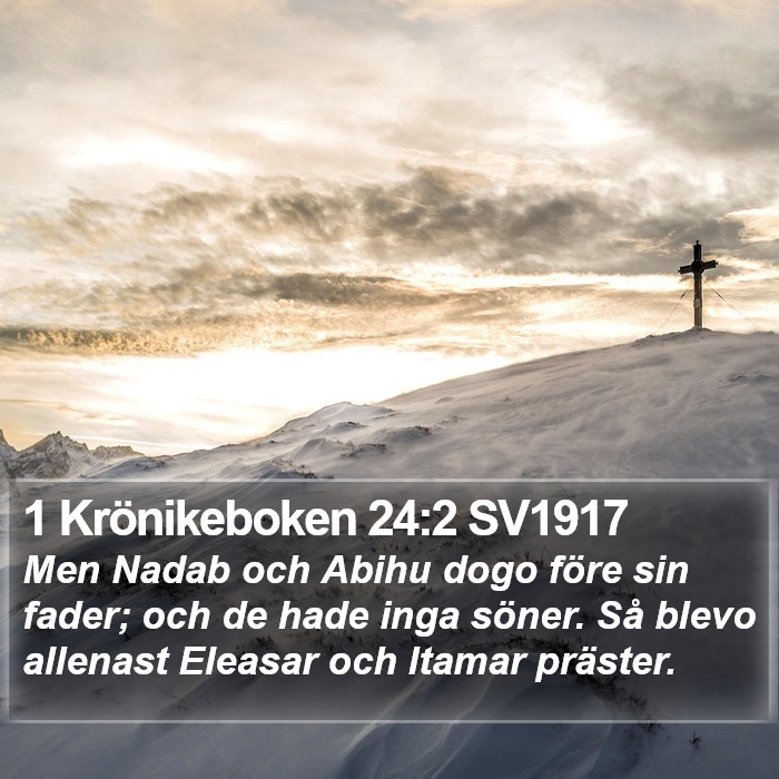 1 Krönikeboken 24:2 SV1917 Bible Study