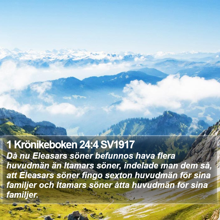 1 Krönikeboken 24:4 SV1917 Bible Study