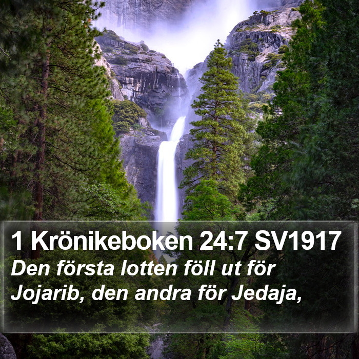 1 Krönikeboken 24:7 SV1917 Bible Study