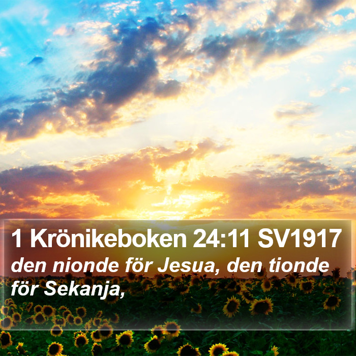 1 Krönikeboken 24:11 SV1917 Bible Study
