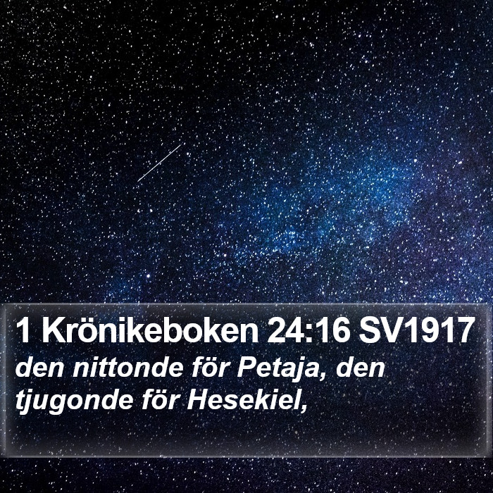 1 Krönikeboken 24:16 SV1917 Bible Study