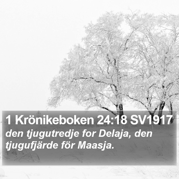1 Krönikeboken 24:18 SV1917 Bible Study