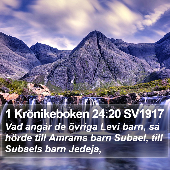 1 Krönikeboken 24:20 SV1917 Bible Study