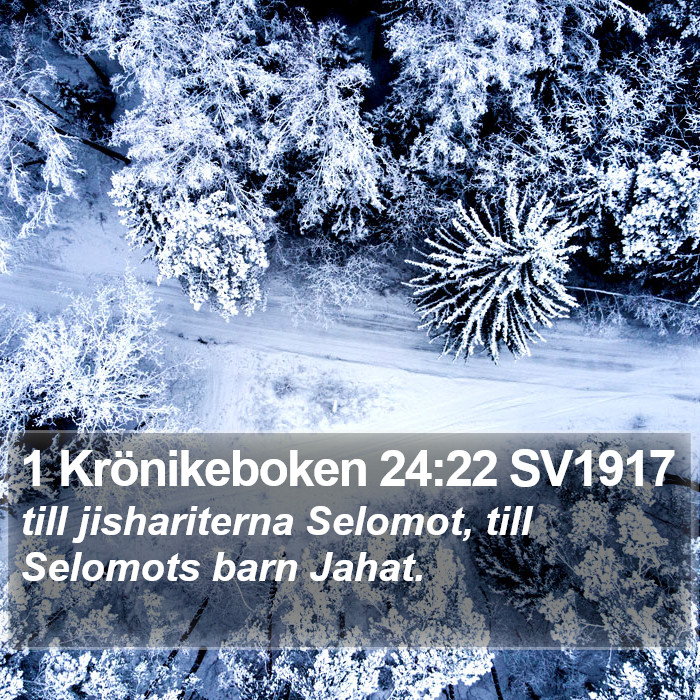 1 Krönikeboken 24:22 SV1917 Bible Study